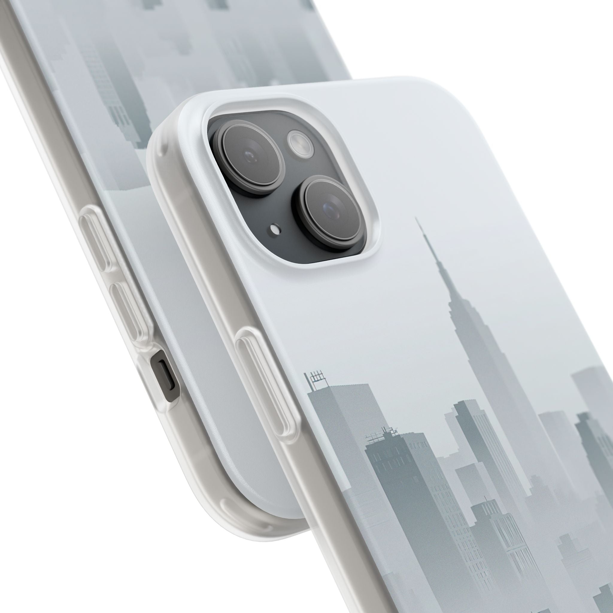 Grey Lite Phone Case for iPhone - Steel Mist Skyline