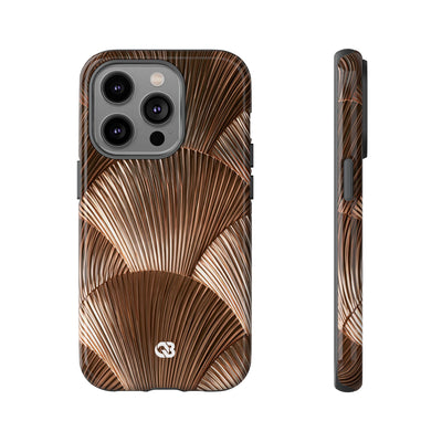 Rose Gilded Fan · Tough Phone Case for iPhone · Gold