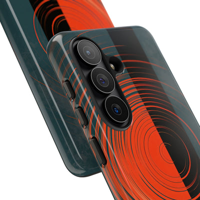 Teal Tough Phone Case for Samsung - Burnt Slate Radial
