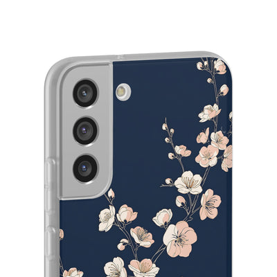 Blue Lite Phone Case for Samsung - Midnight Peach Sakura
