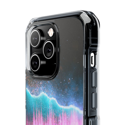 Digital Frequency · Clear Impact Magnetic Phone Case for iPhone · Pink