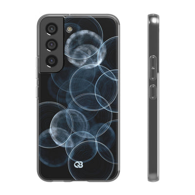 Blue Lite Phone Case for Samsung - Cyan Pulse Ripple