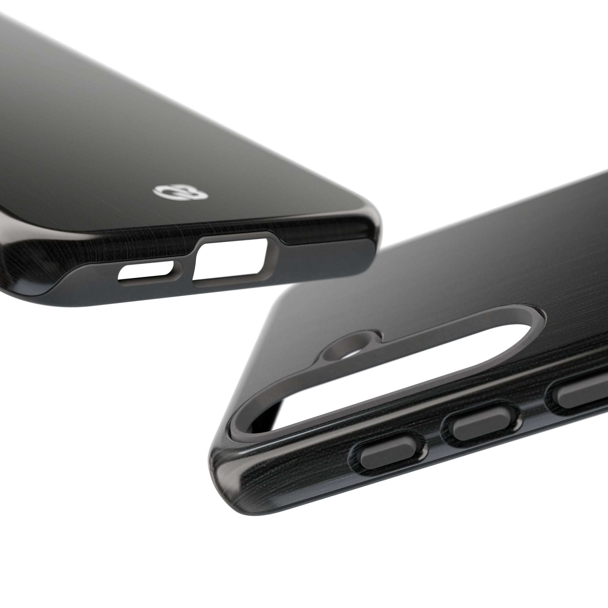 Black Tough Phone Case for Samsung - Brushed Obsidian Slate