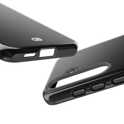 Black Tough Phone Case for Samsung - Brushed Obsidian Slate
