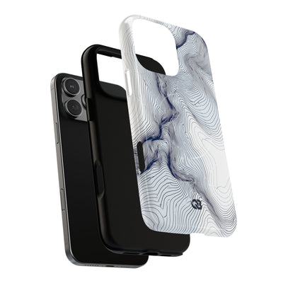 Nordic Ridge Contour · Tough 2.0 Magnetic Phone Case for iPhone · White