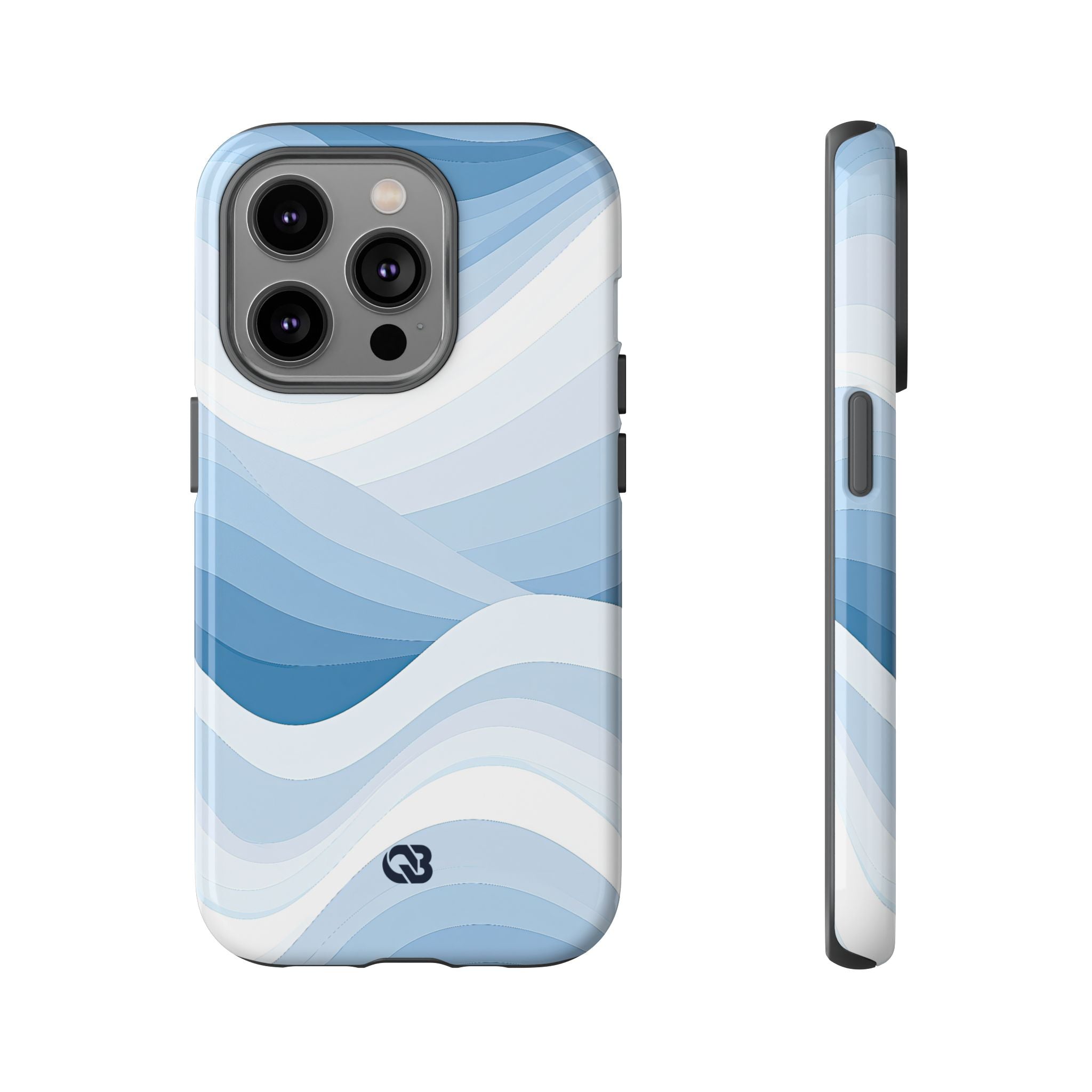 Blue Tough Phone Case for iPhone - Glacial Indigo Flow