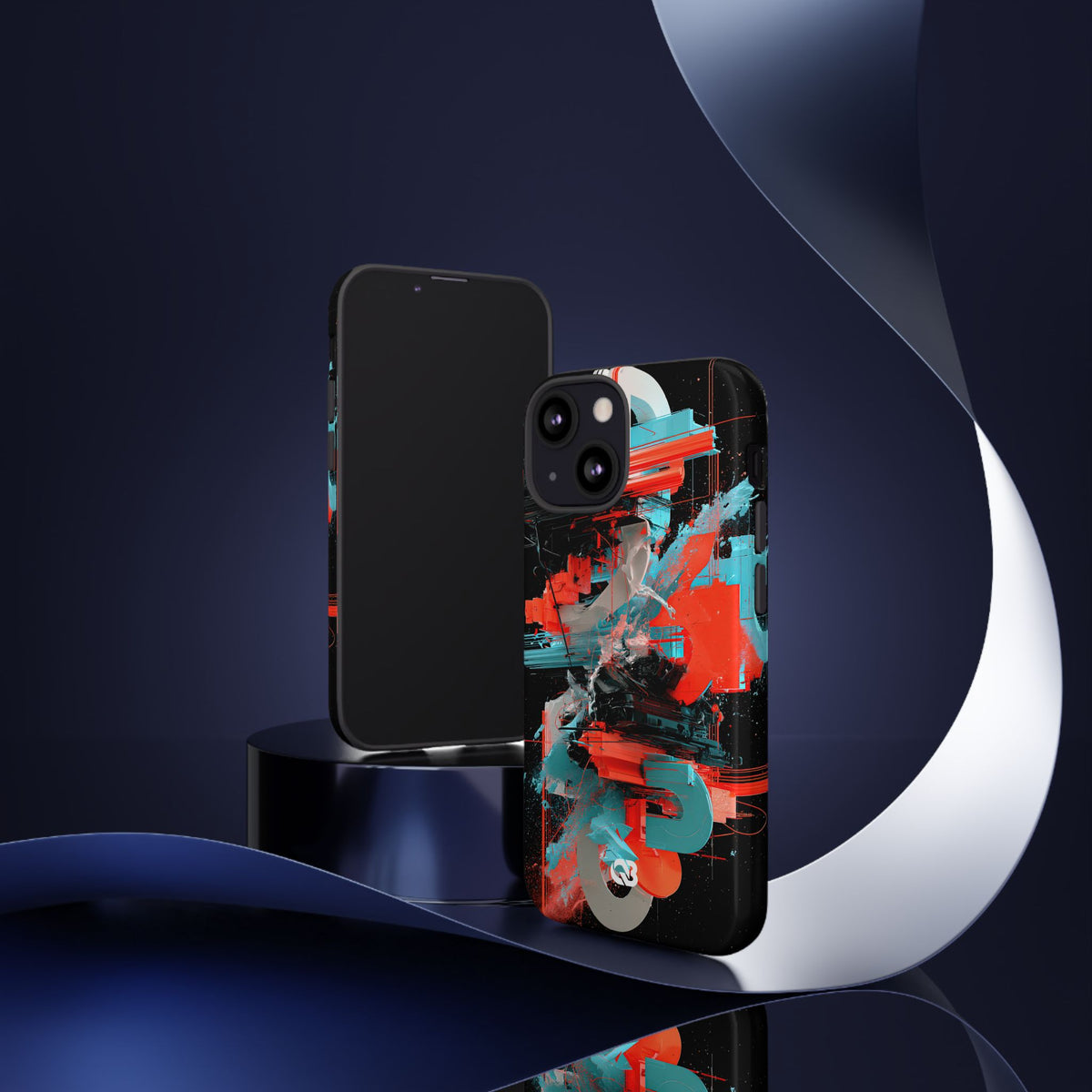 Fragmented Cyber Core · Tough Phone Case for iPhone · Black