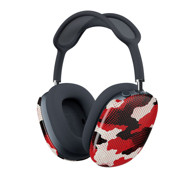 Crimson Halftone Camo · Hard Case for AirPods Max · Red