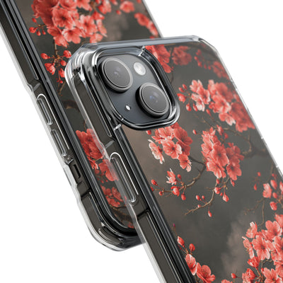 Dark Sakura Nocturne · Clear Impact Magnetic Phone Case for iPhone ·  Black