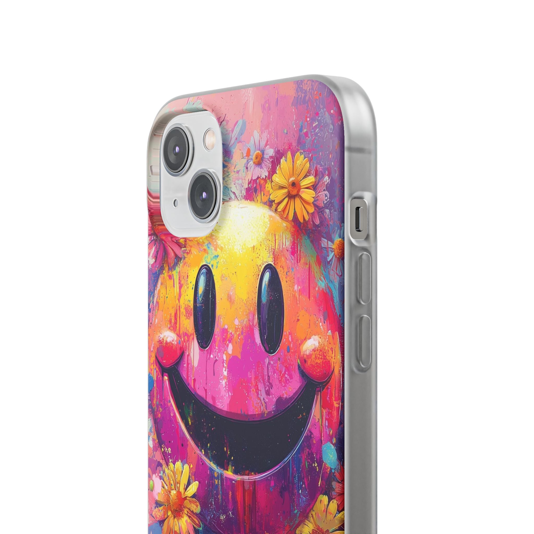 Smiley Bloom iPhone 14 Plus Case - Soft