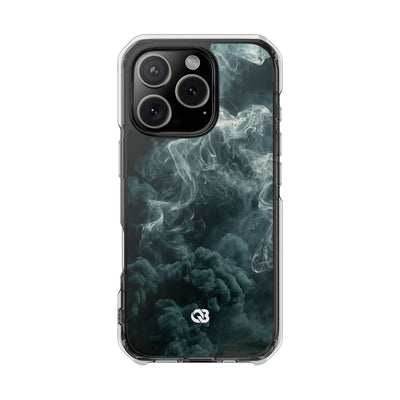 Luminescent Vapor Drift · Clear Impact Magnetic Phone Case for iPhone · Teal