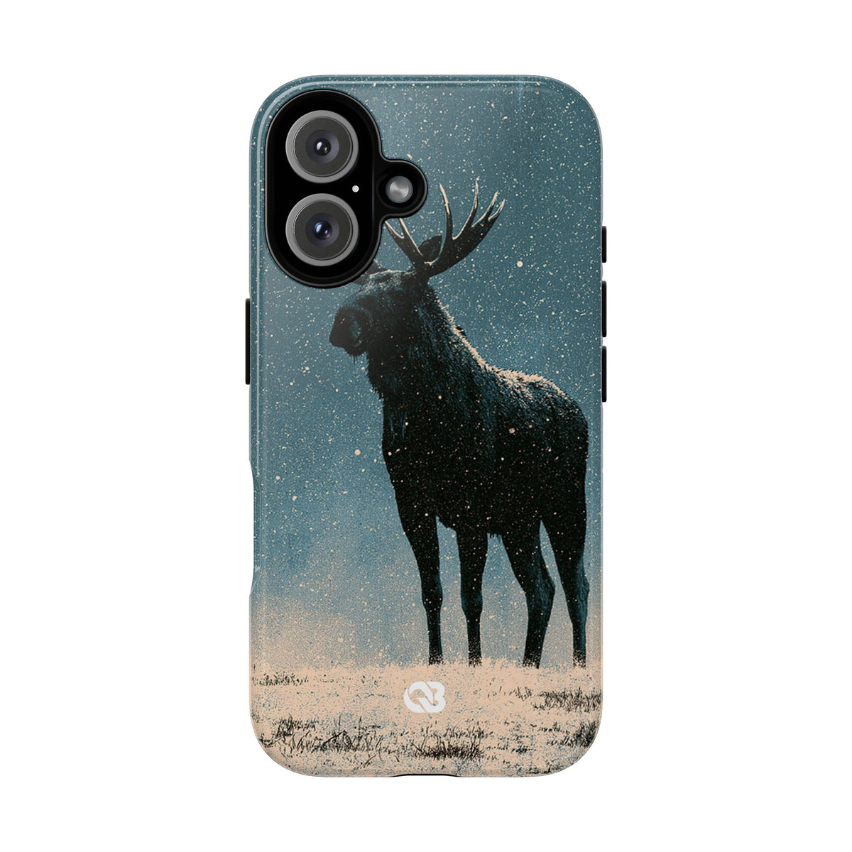 Nordic Boreal Moose · Tough Phone Case for iPhone · Blue