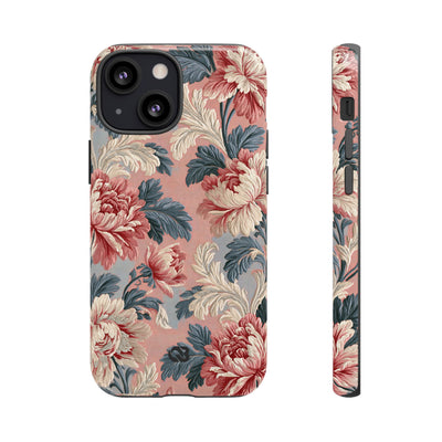 Blush Peony Jacquard · Tough Phone Case for iPhone · Pink
