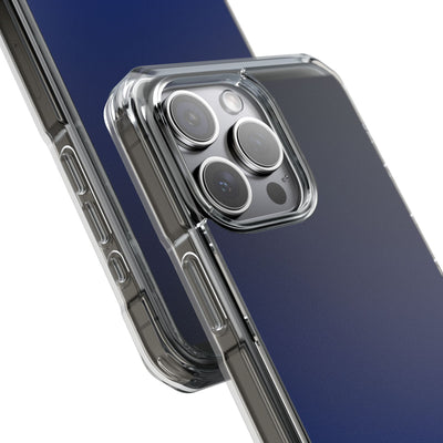 Midnight Cobalt Gradient · Clear Impact Magnetic Phone Case for iPhone · Blue