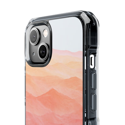 Alpenglow Ridge Vista · Clear Impact Magnetic Phone Case for iPhone · Orange