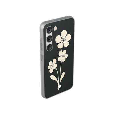 Black Lite Phone Case for Samsung - Obsidian Cream Bloom
