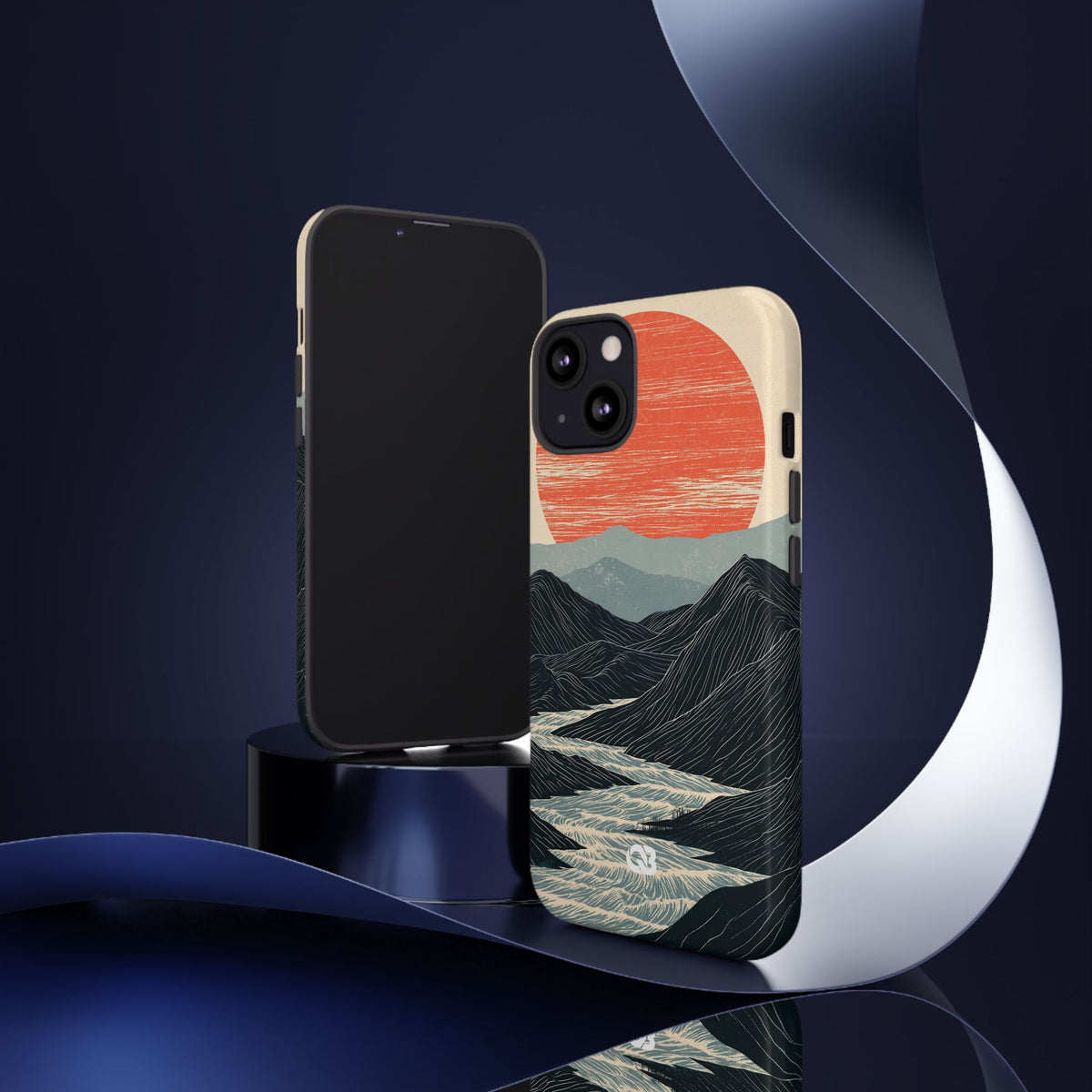 Crimson Ridge Horizon · Tough Phone Case for iPhone · Black