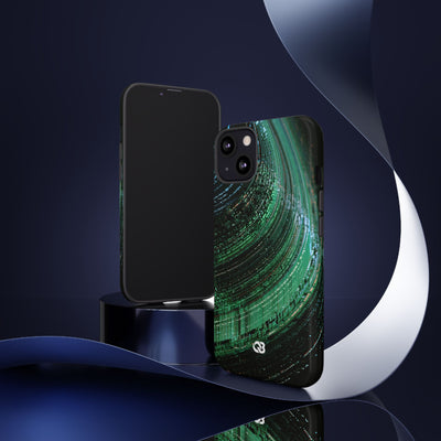 Orbital Data Stream · Tough Phone Case for iPhone · Green