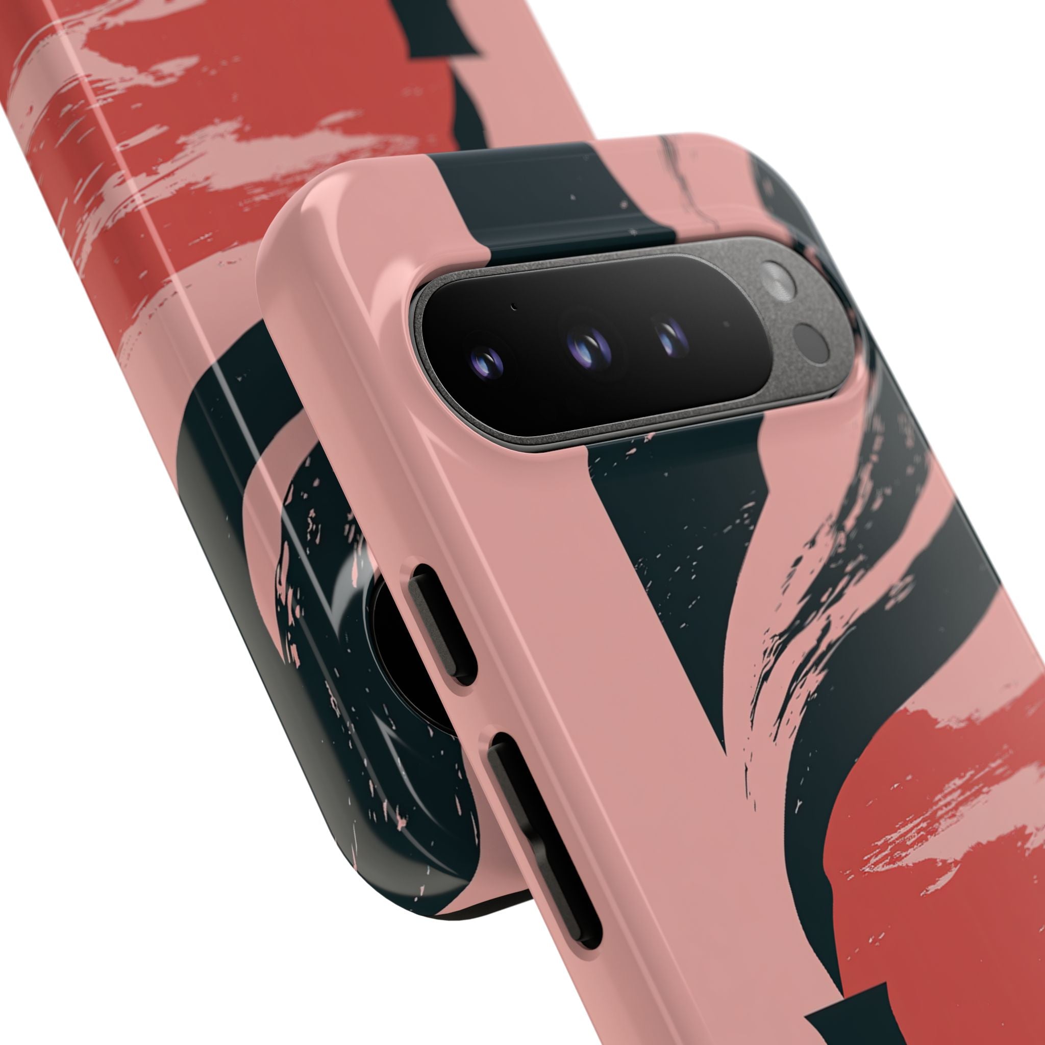 Pink Tough Phone Case for Google Pixel - Cinder Rose Plume