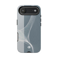 Grey Tough Phone Case for iPhone - Slate Mesh Horizon
