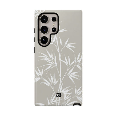 Beige Tough Phone Case for Samsung - Sandstone Bamboo Stalks