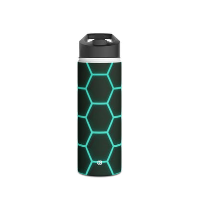 Neon Hex Spectrum · Insulated Water Bottle · Teal