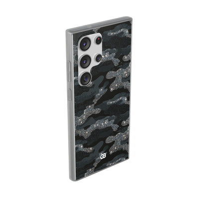 Glitter Shadow Camo · Lite Phone Case for Samsung · Black