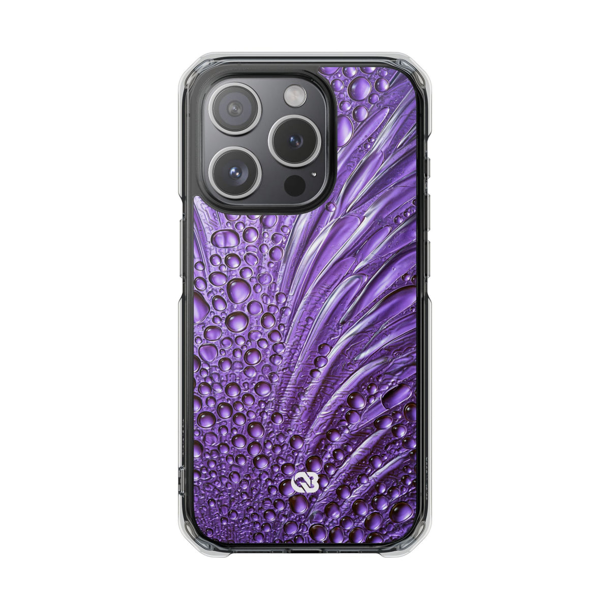 Violet Liquid Gel · Clear Impact Magnetic Phone Case for iPhone · Purple
