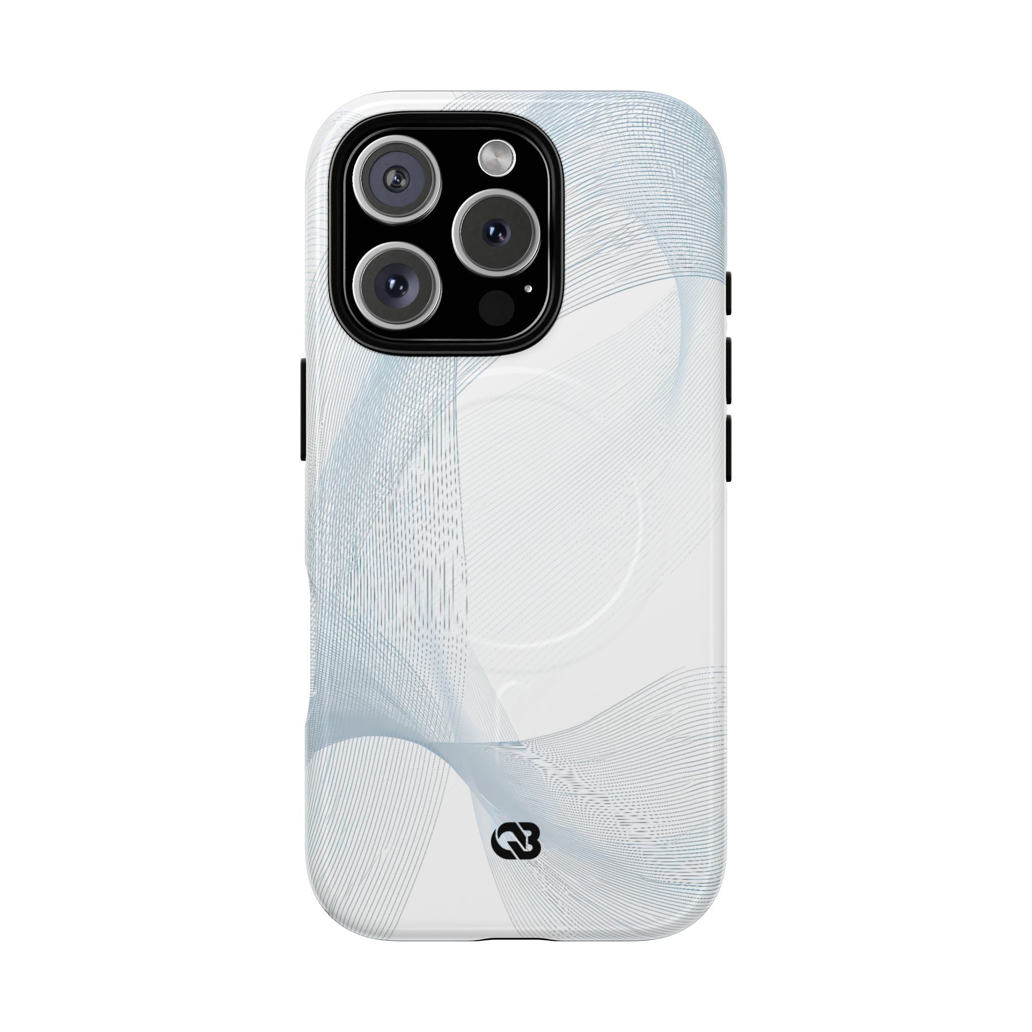 White Tough 2.0 Magsafe Phone Case for iPhone - Arctic Line Current