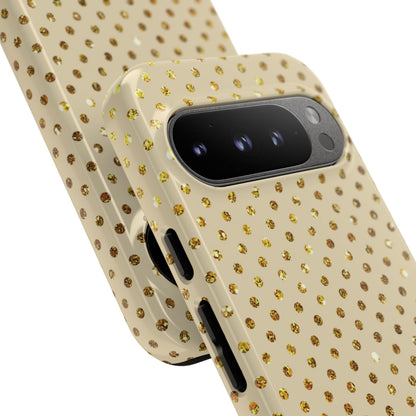 Gold Glitzer Raster Google Pixel 9 Pro Case - Tough