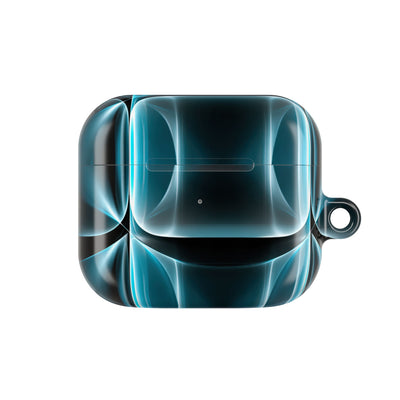 Translucent Cyber Grid · Hard Case for AirPods & AirPods Pro · Teal