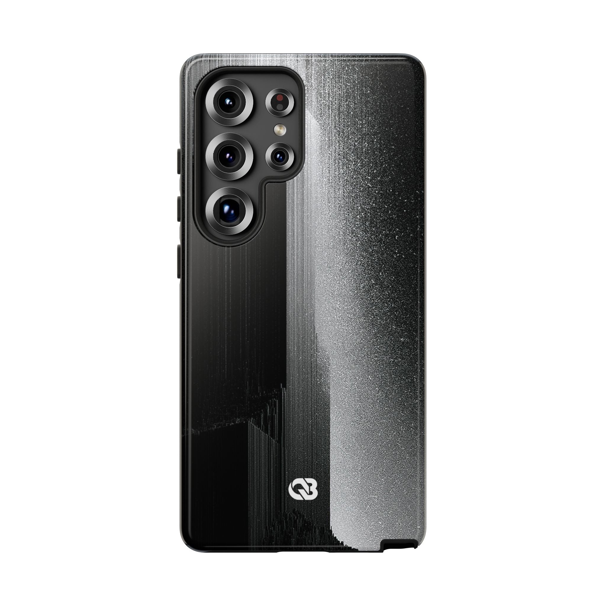 Black Tough Phone Case for Samsung - Brutalist Pixel Monolith