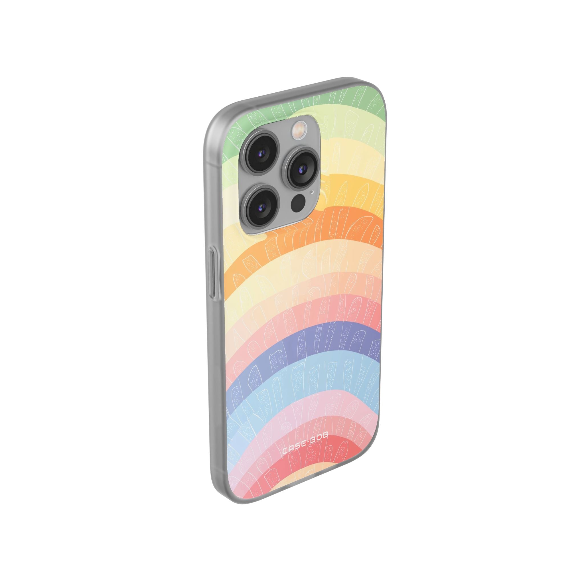 Pastell Regenbogen Bänder iPhone 14 Pro Case - Soft