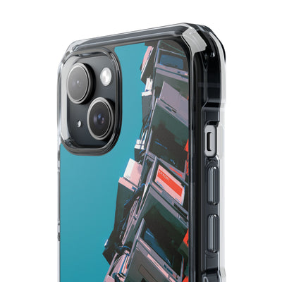 System Error Spire · Clear Impact Magnetic Phone Case for iPhone · Teal