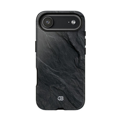 Black Tough Phone Case for iPhone - Midnight Slate Ridge