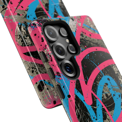 Cyber Splatter Flow · Tough Phone Case for Samsung · Pink
