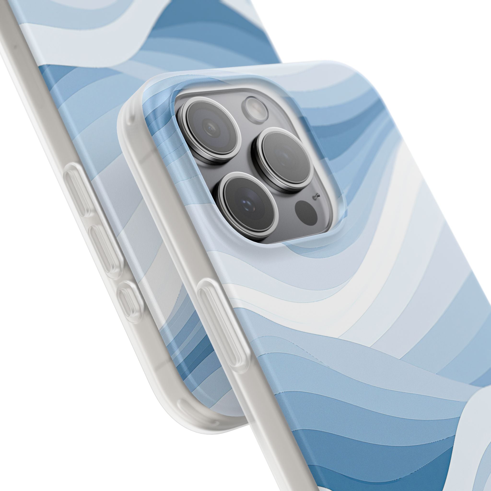 Blue Lite Phone Case for iPhone - Glacial Indigo Flow