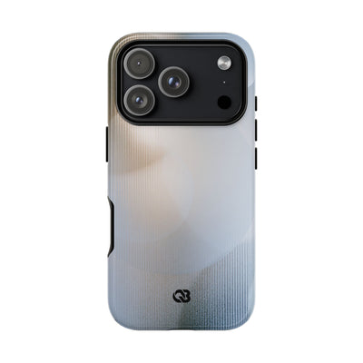 White Tough Phone Case for iPhone - Frosted Ribbed Sphere