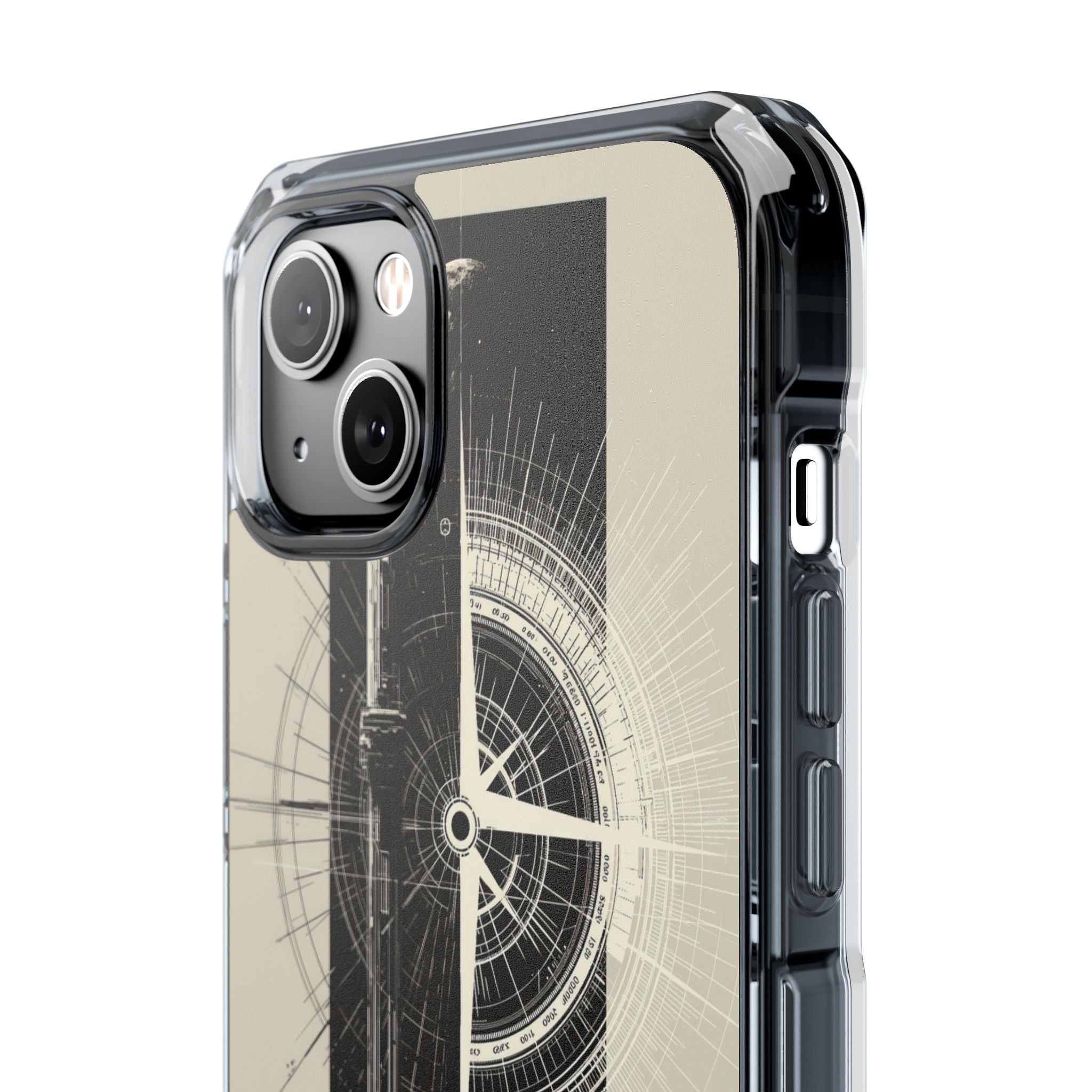 Beige Impact MagSafe Phone Case for iPhone - Zenith Vector Spire