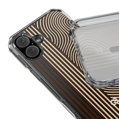 Timber Ring Contour · Clear Impact Magnetic Phone Case for iPhone · Brown