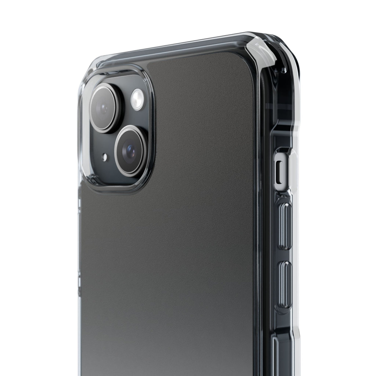 Noir Ombre Fade · Clear Impact Magnetic Phone Case for iPhone ·  Black