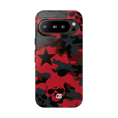 Crimson Skull Camo · Tough Phone Case for Pixel ·  Red