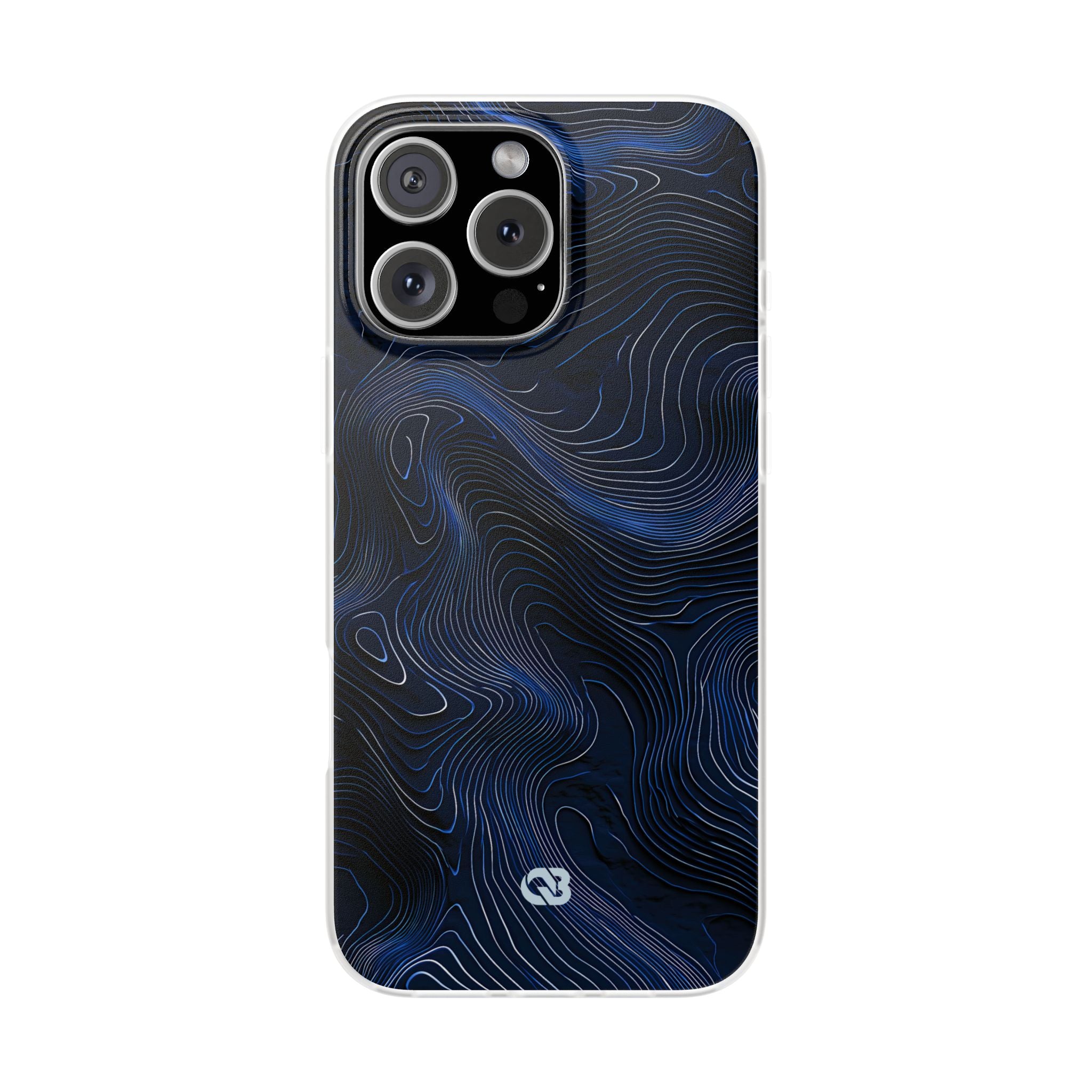 Blue Lite Phone Case for iPhone - Cobalt Contour Ridge