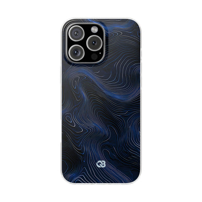 Blue Lite Phone Case for iPhone - Cobalt Contour Ridge