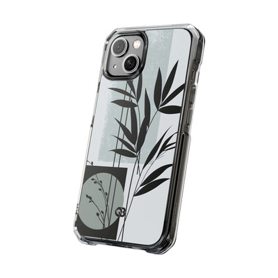 Grey Impact MagSafe Phone Case for iPhone - Sage Bamboo Noir