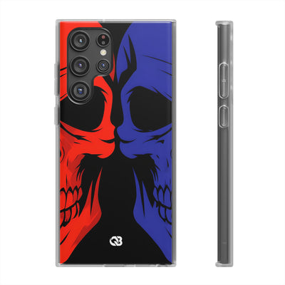 Crimson Cobalt Skulls · Soft Phone Case for Samsung