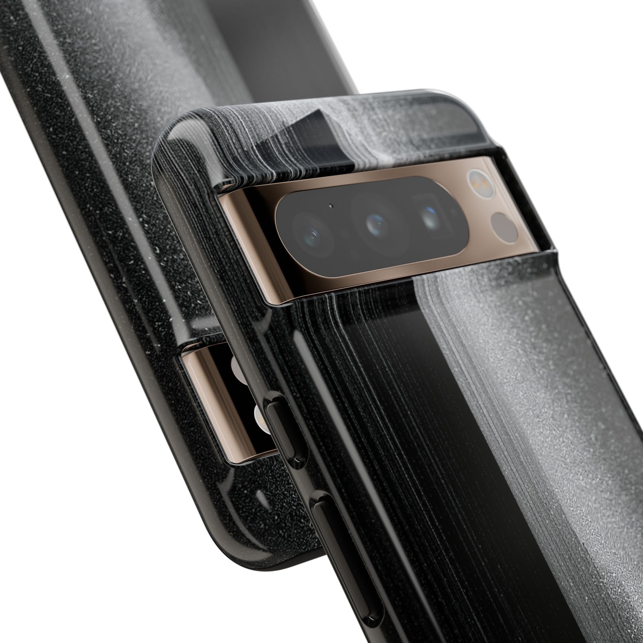 Black Tough Phone Case for Google Pixel - Brutalist Pixel Monolith