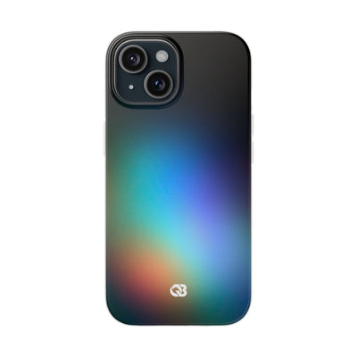 Black Lite Phone Case for iPhone - Electric Prism Grain