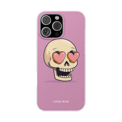 Herzäugiger Totenkopf iPhone 16 Pro Max Case - Soft