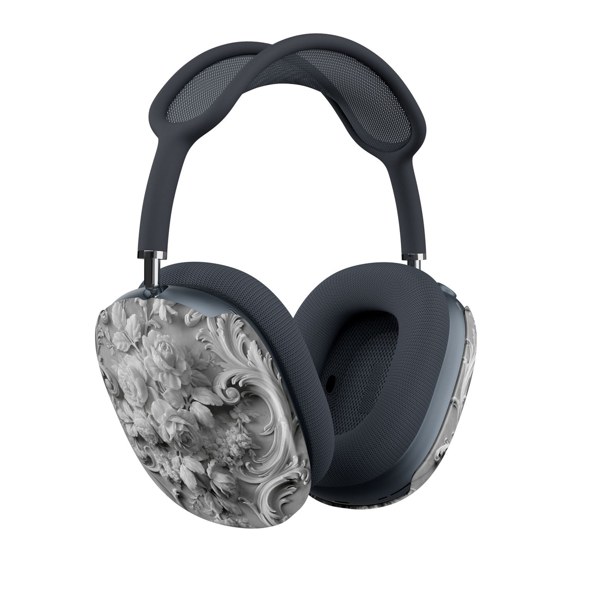 Rococo Marble Rose · Hard Case for AirPods Max · White